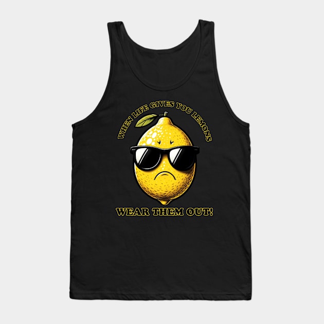 Cool Citrus: Lemon Life's Twists Tank Top by vk09design